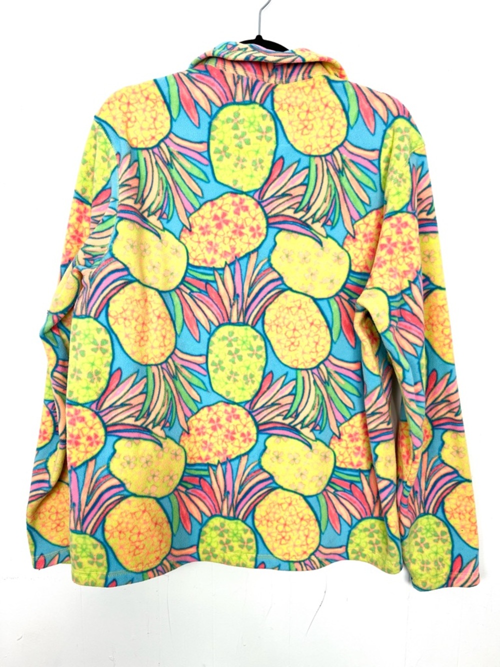 Chubbies Colorful Pineapples Quarter Zip Sweatshirt Fleece Men's Size Medium - Picture 3 of 3